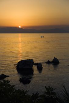 Sunrise Over Corfu Stock Photo Sunrise Over Corfu Stock Photo