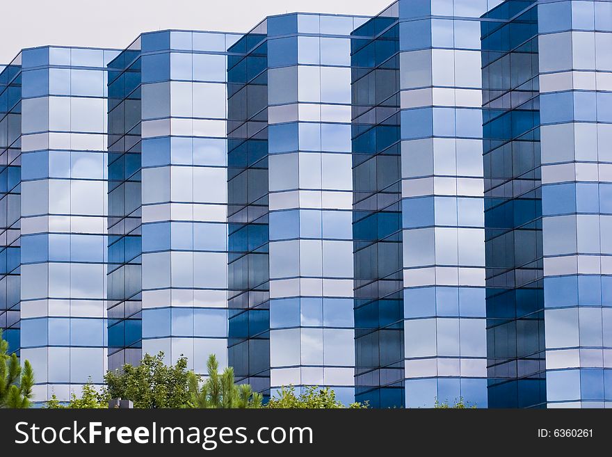 Clouds In Blue And Grey Glass