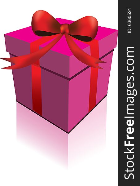 Gift Box With Red Strip