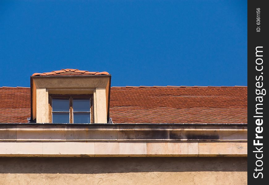 Window at Bratislava Castle in Slovakia