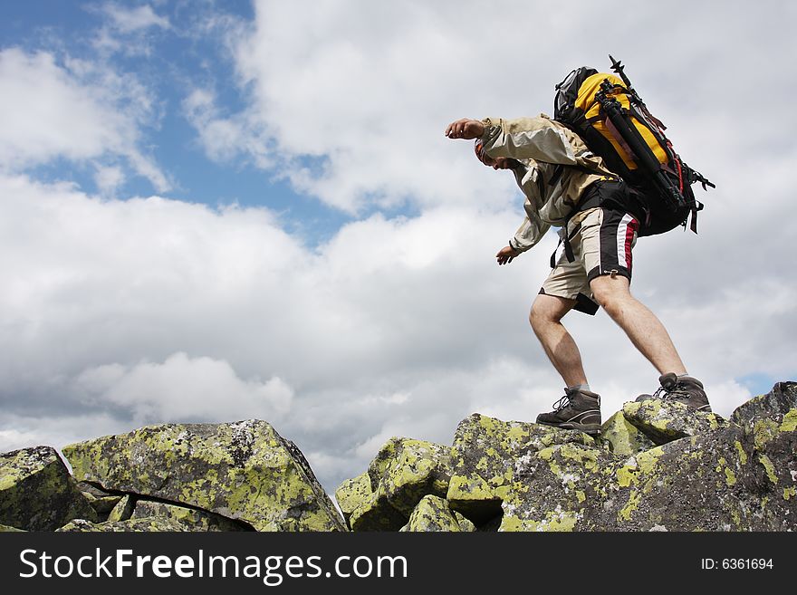 Hiking in the Carpathian mountains