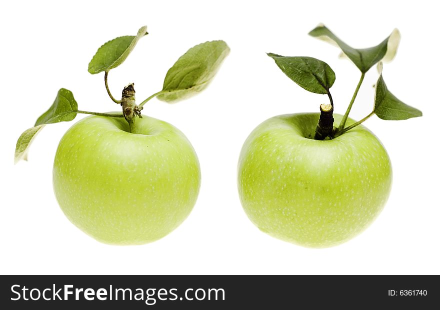 Apples isolated on white background.