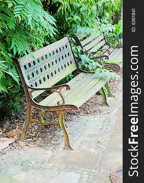 Dated chairs in park,Chengdu,China