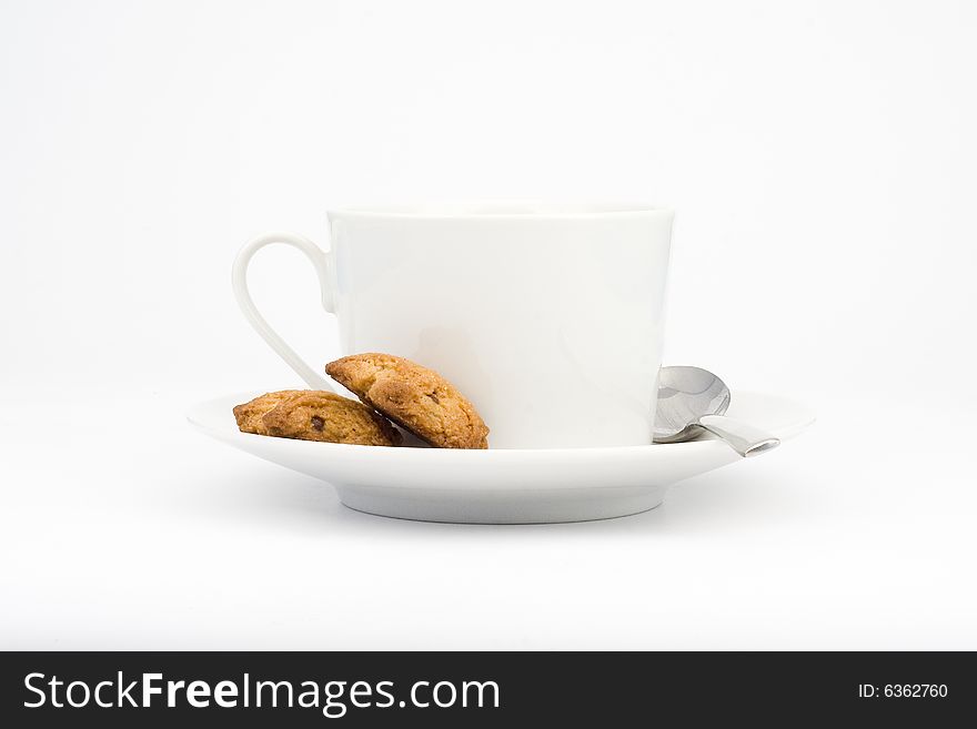 Hot cup ot tea  over white background. Hot cup ot tea  over white background