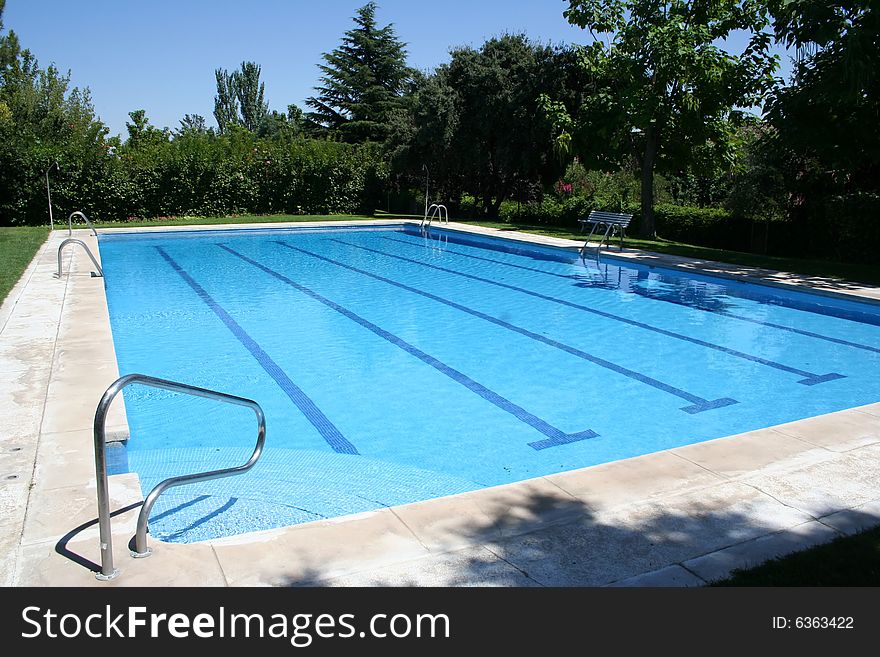 Swimming pool in a romantic place