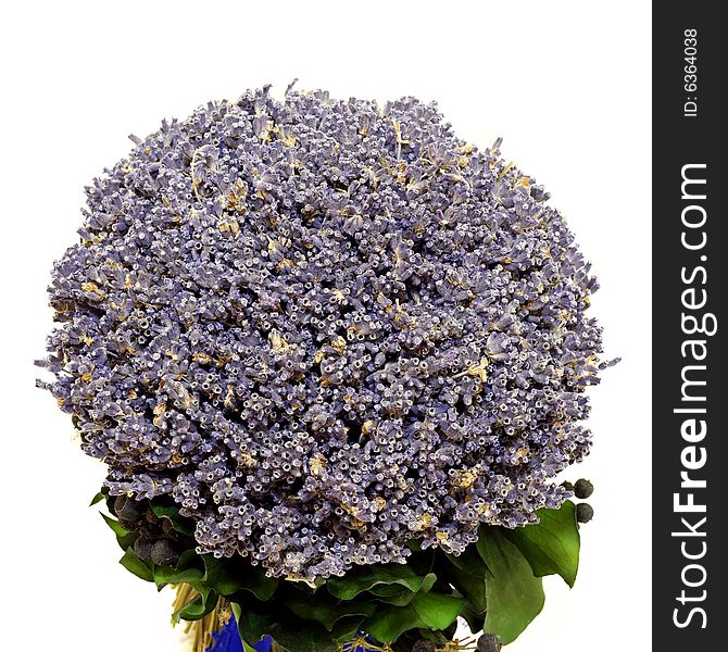 Bouquet of dried essence purple lavender plant