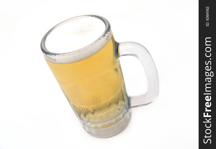 Close up of glass mug with beer. Close up of glass mug with beer