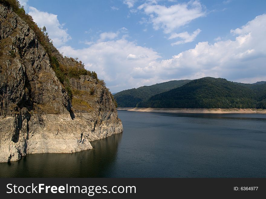Vidraru lake in Fagaras mountains, Romania