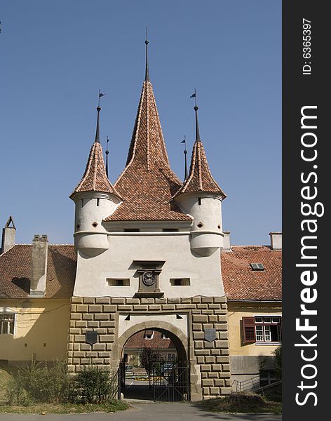 Old city gate, Brasov, Romania. Old city gate, Brasov, Romania