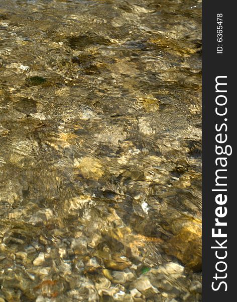 Background made from stones under water