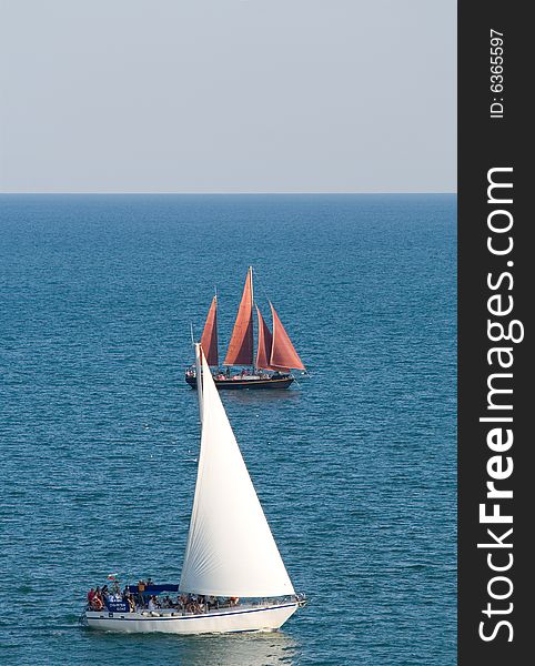 Old sailing boats in Bulgaria