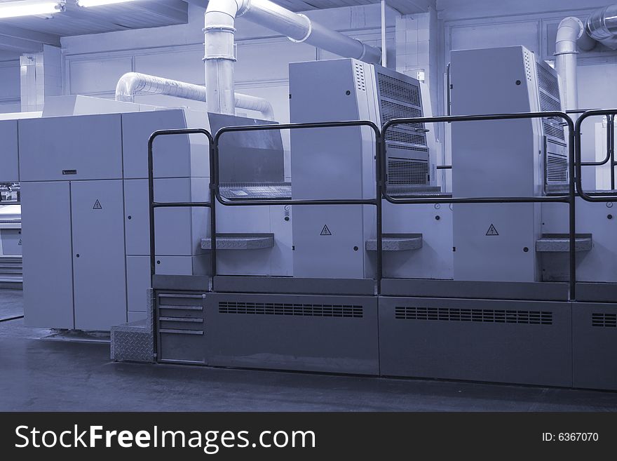 Different printed machines and polygraphic equipment. Different printed machines and polygraphic equipment