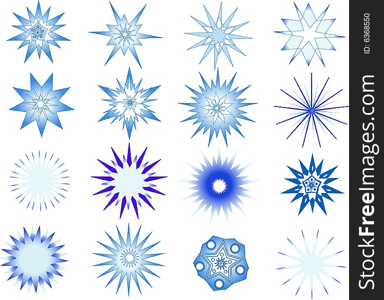 Beautiful snowflakes. Design elements by New Year and Christmas.