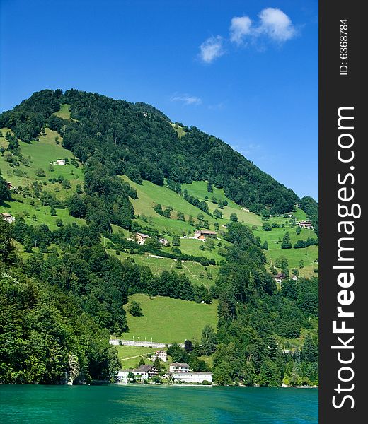 Landscape with Urmi mountain (between Gersau and Vitznau) on lake Luzern, in Switzerland. Landscape with Urmi mountain (between Gersau and Vitznau) on lake Luzern, in Switzerland.