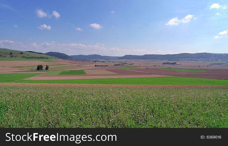 A typical landscape scene of northern black forest in southwest Germany