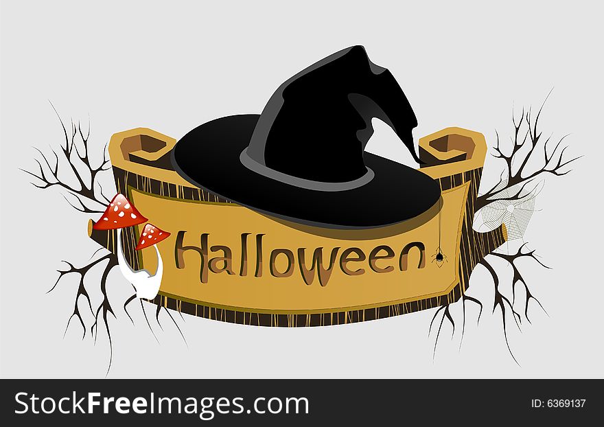The symbolical image of heroes of holiday Halloween