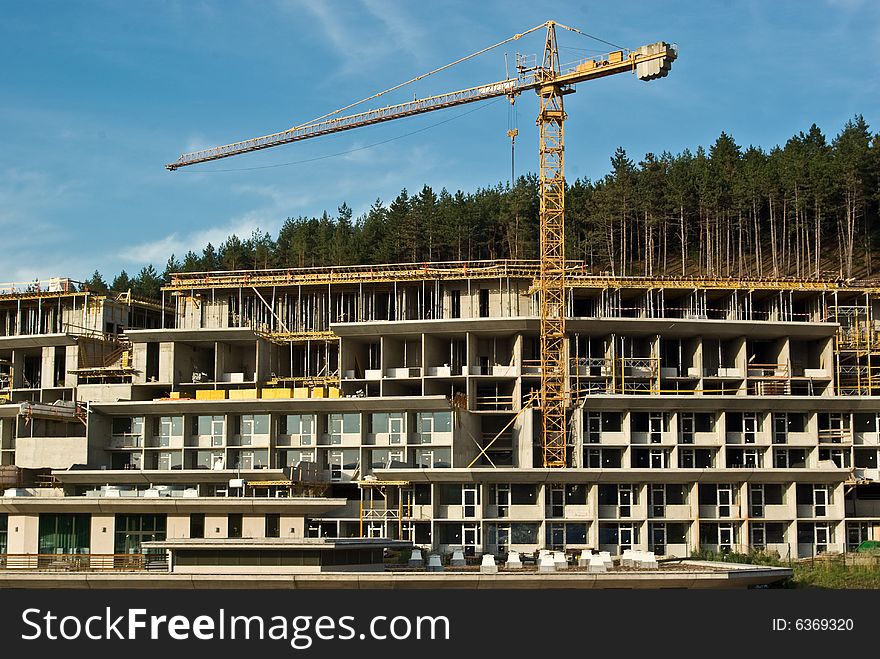 Construction Of Resort Hotel In The Hills