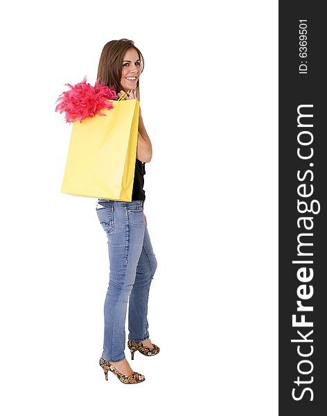 Woman holding a shopping bag