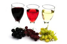 Wine And Grapes Royalty Free Stock Photos