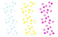 Snow Flakes Compositions On White Royalty Free Stock Photo Snow Flakes Compositions On White Royalty Free Stock Photo