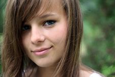 Young Pretty Girl Looking At The Camera Royalty Free Stock Images