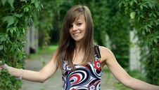 Young Pretty Girl Looking At The Camera Stock Photography Young Pretty Girl Looking At The Camera Stock Photography
