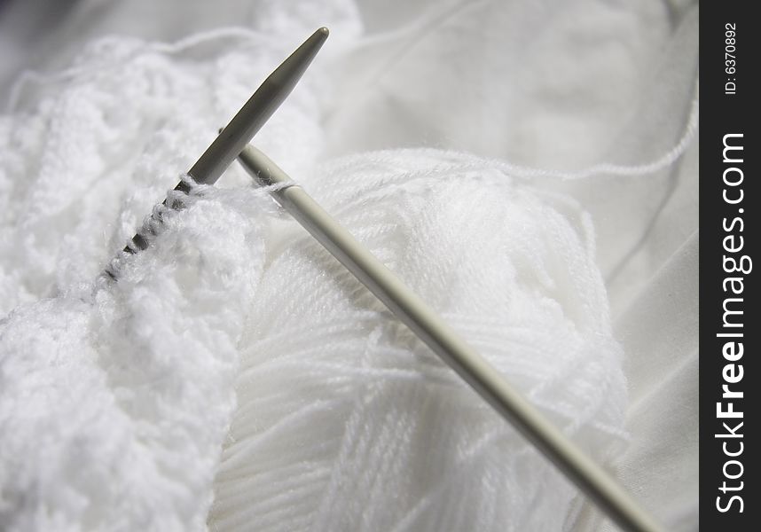 White knitting
