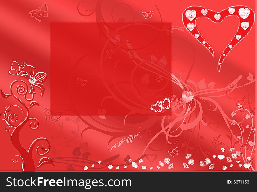 Red background for valentines day