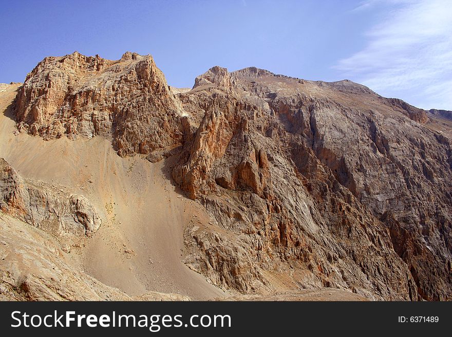 Rock and sky landscape - A photo taken at Central Toros Mountain (Aladaglar)-turkey