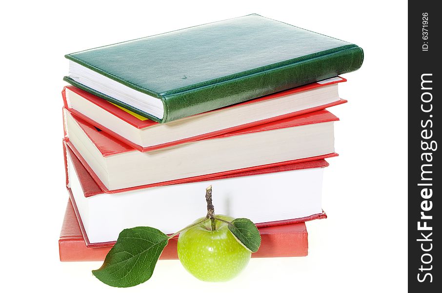 Books isolated on white background.