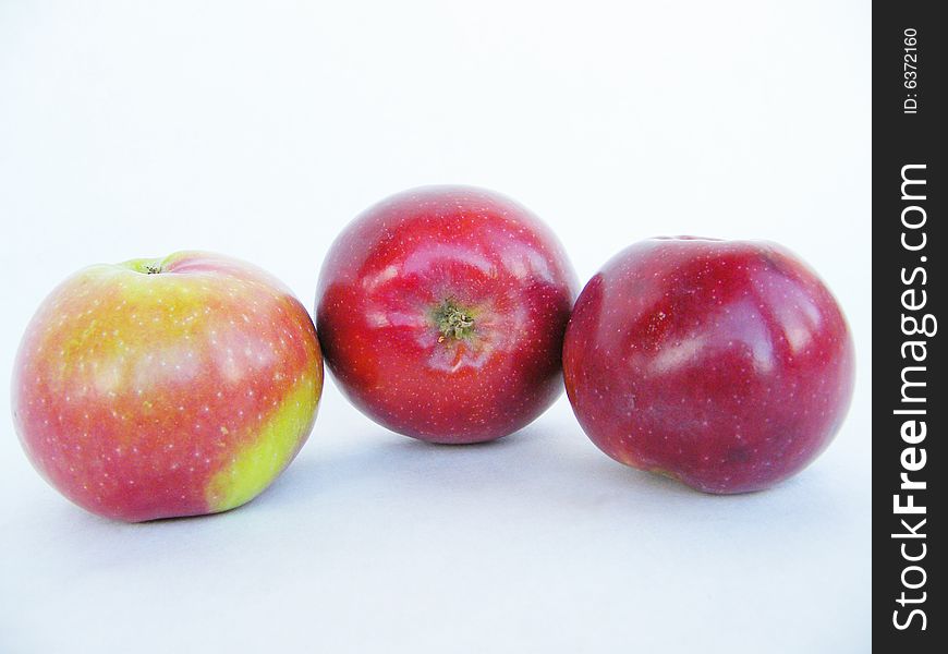 Apples On A White Background