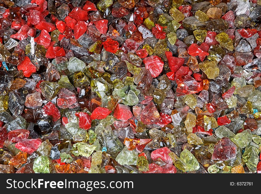 Colorful broken glass background, texture