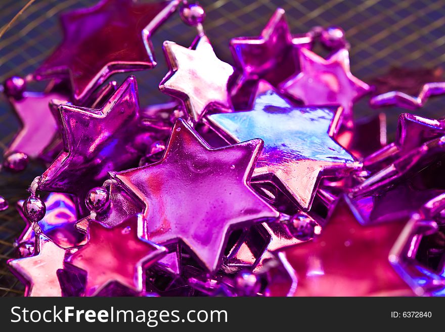 Holiday series: close up of christmas star shaped decoration. Holiday series: close up of christmas star shaped decoration