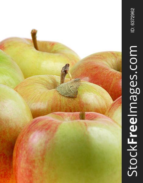 Meny fresch apple on white backgraund