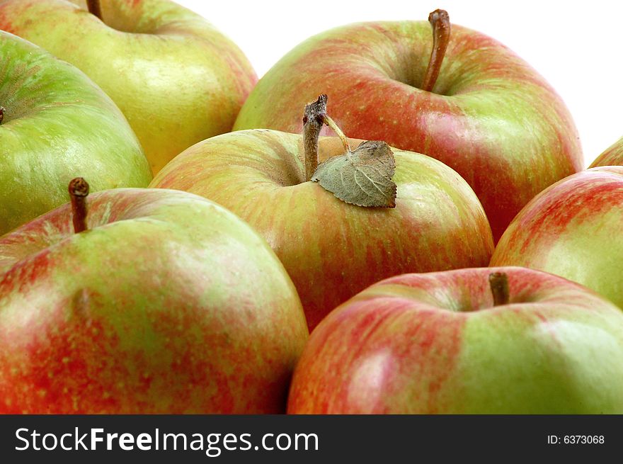 Meny fresch apple on white backgraund