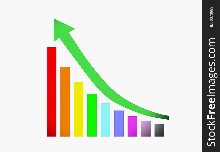 Colorful 3d growth chart