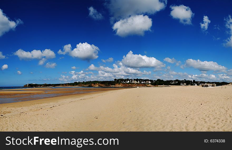Panorama of a beach in France. Panorama of a beach in France