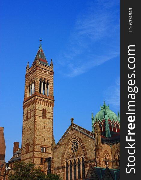 Church Tower in Coply Plaza Boston. Church Tower in Coply Plaza Boston