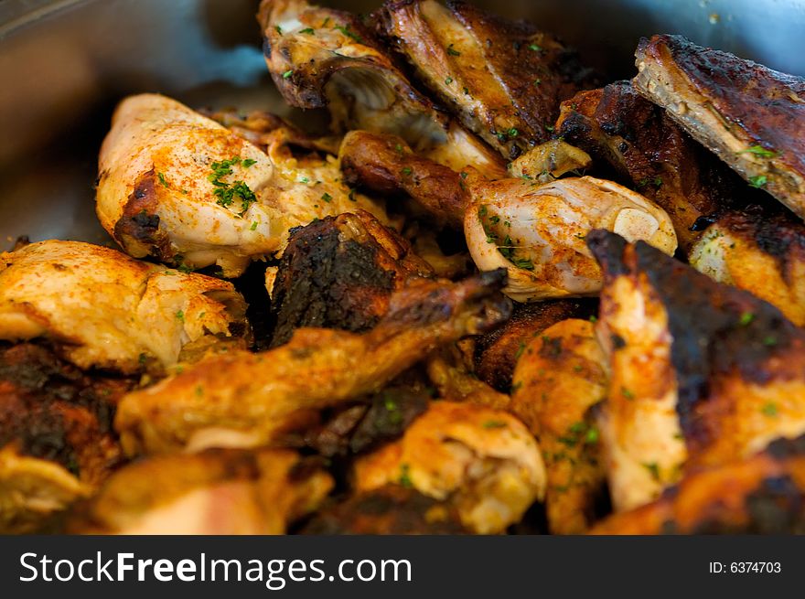 An image of juicy tender chicken with seasoning
