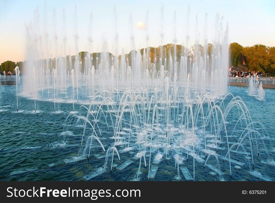 The fountain in park. Moscow. Tsaritsino.