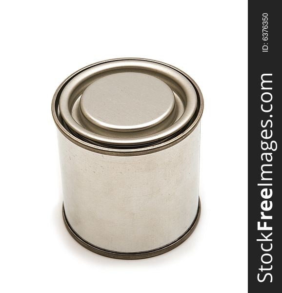 One tin on white background