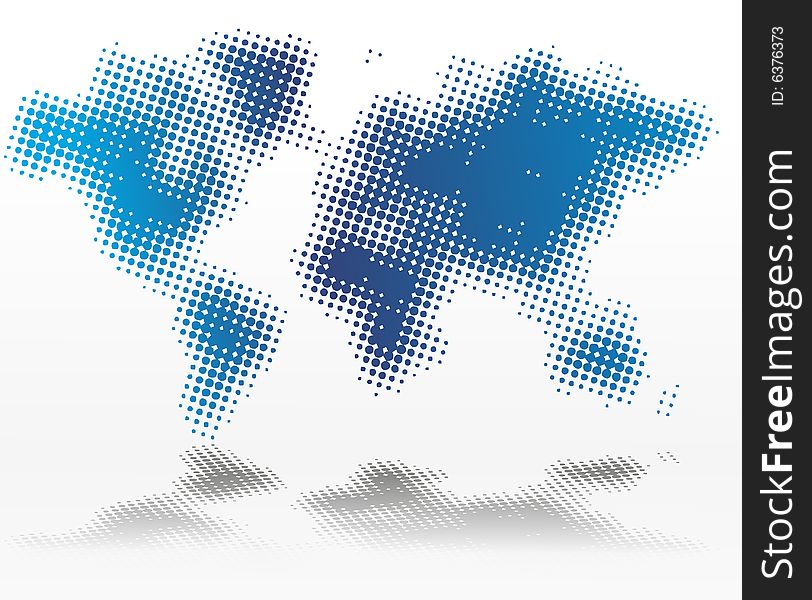 World map vector illustration on white background