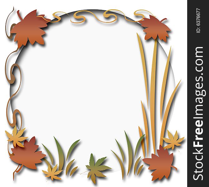 Autumn scrapbook frame