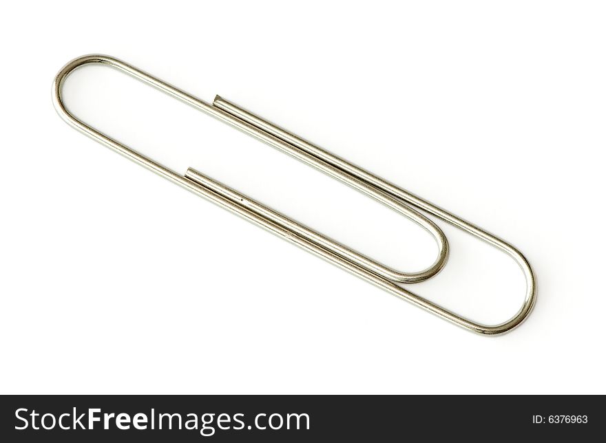 Paper clip isolated over a white background