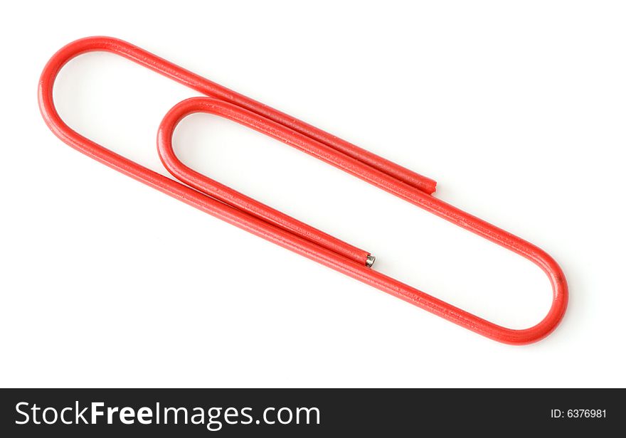 Paper clip isolated over a white background. Paper clip isolated over a white background