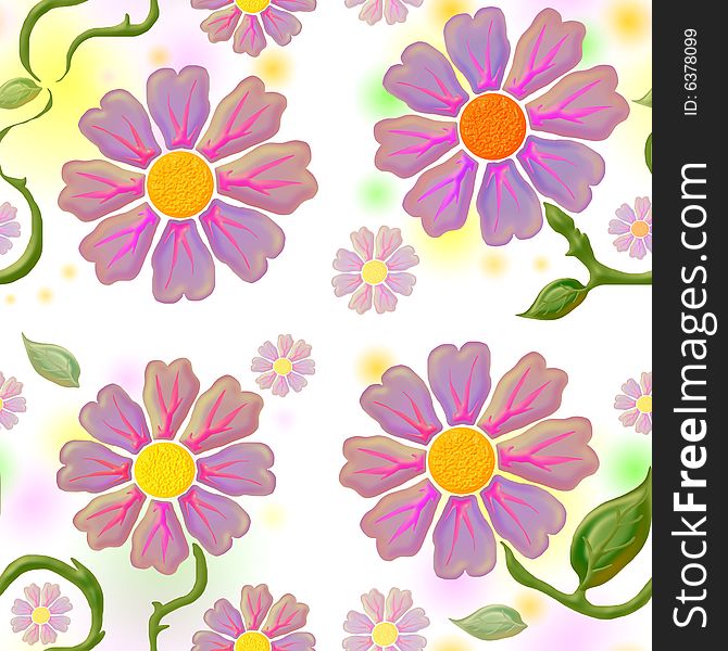 Seamless Tile with pink violet flowers. Seamless Tile with pink violet flowers