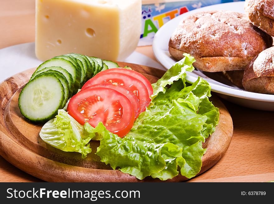 Close up of a tasty salad with many vegetables