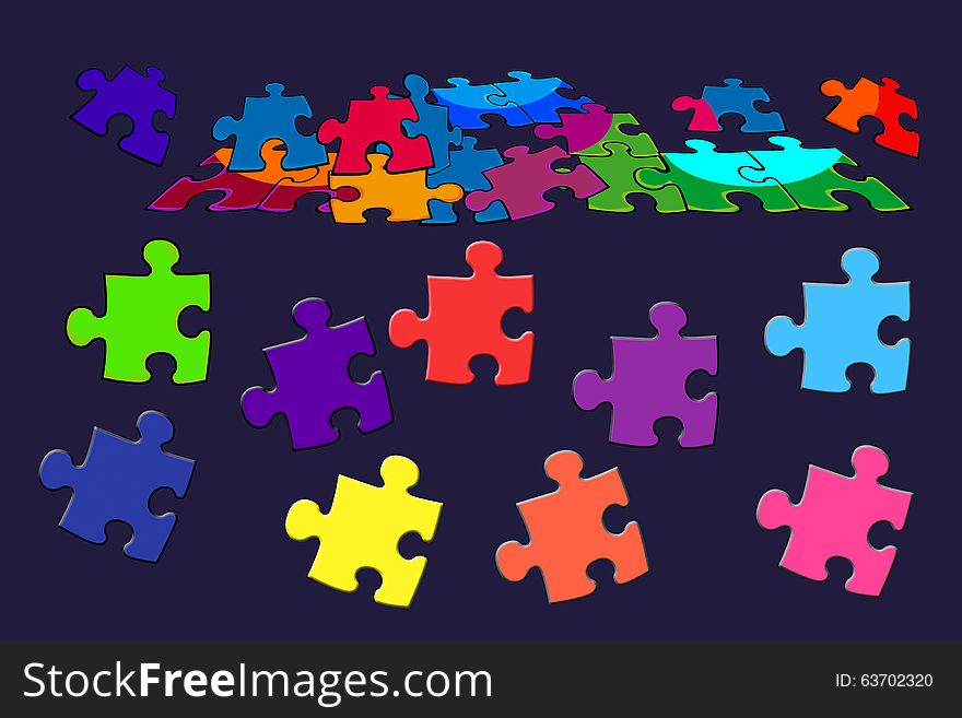 Puzzle colorful