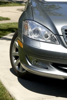 Front Of Gray Car Stock Photography Front Of Gray Car Stock Photography