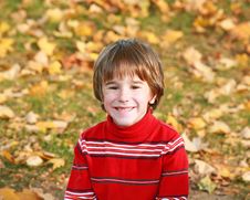 Little Boy In The Fall Stock Photography Little Boy In The Fall Stock Photography